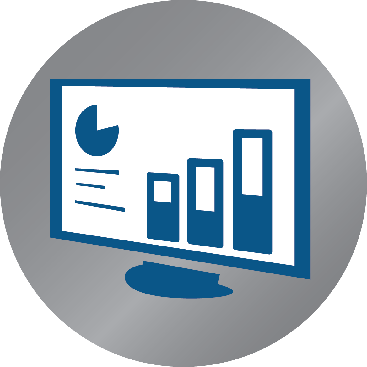 Icon Displaying Analytics on a Computer Screen