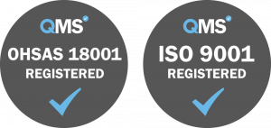 Logos Showing CPM Engineering Are OHSAS 18001 and ISO 9001 Registered